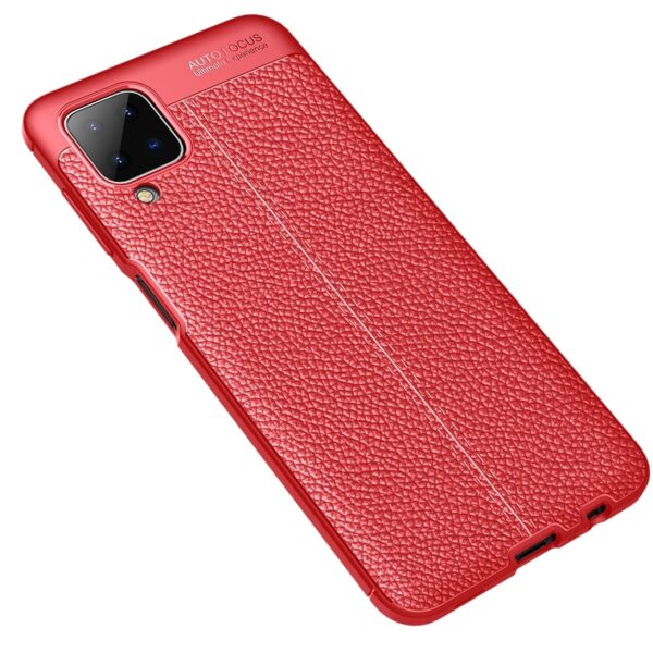 Θήκη Samsung Galaxy A12 / M12 Σιλικόνης Κόκκινη Litchi Texture TPU Shockproof Case Red