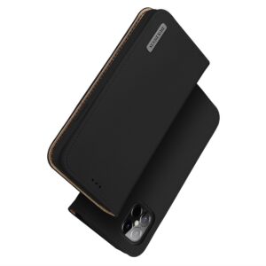 Θήκη iPhone 12 Pro Max Βιβλίο Μαύρο DUX DUCIS WISH Series TPU + PU + Leather Case with Card Slots & Wallet Black