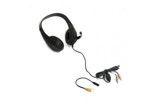 Freestyle Hi-Fi Stereo Headset Με Μικρόφωνο Και Αντάπτορας 2-1 FH4008 Black