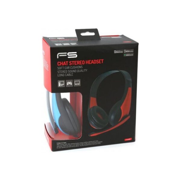 Freestyle Hi-Fi Stereo Headset Με Μικρόφωνο Και Αντάπτορας 2-1 FH4008 Black - Blue