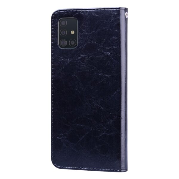 Θήκη Samsung Galaxy A71 Βιβλίο Μαύρο Business Style Oil Wax Texture Horizontal Flip Case Black