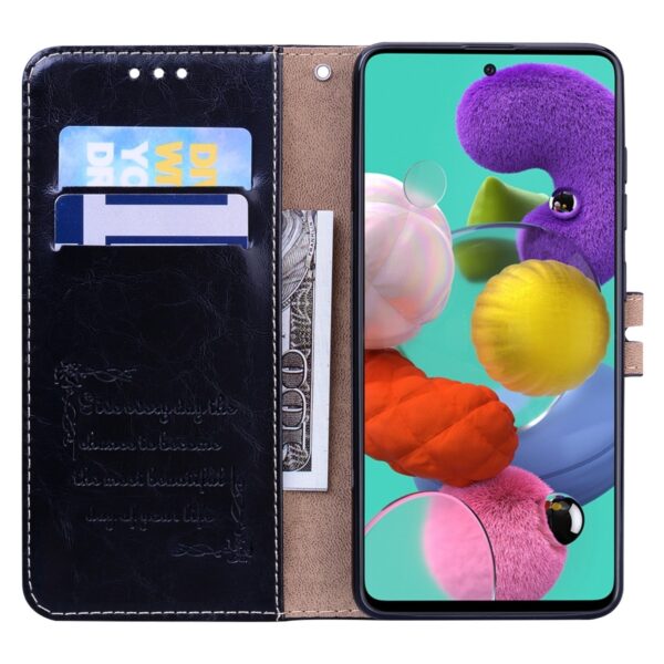 Θήκη Samsung Galaxy A71 Βιβλίο Μαύρο Business Style Oil Wax Texture Horizontal Flip Case Black