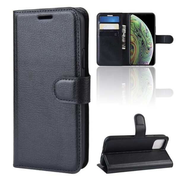 Θήκη iPhone 11 Pro Βιβλίο Μαύρο Litchi Texture Horizontal Flip Protective Case Black