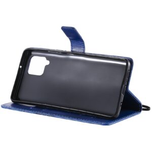 Θήκη Samsung Galaxy A42 Βιβλίο Μπλε Πεταλούδες 3D Butterflies Embossing Pattern Horizontal Flip Case Blue