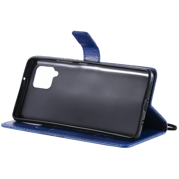 Θήκη Samsung Galaxy A42 Βιβλίο Μπλε Πεταλούδες 3D Butterflies Embossing Pattern Horizontal Flip Case Blue