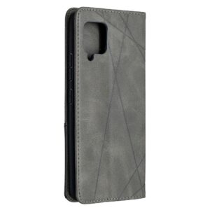 Θήκη Samsung Galaxy A42 Βιβλίο Γκρι Rhombus Texture Horizontal Flip Magnetic Case Grey