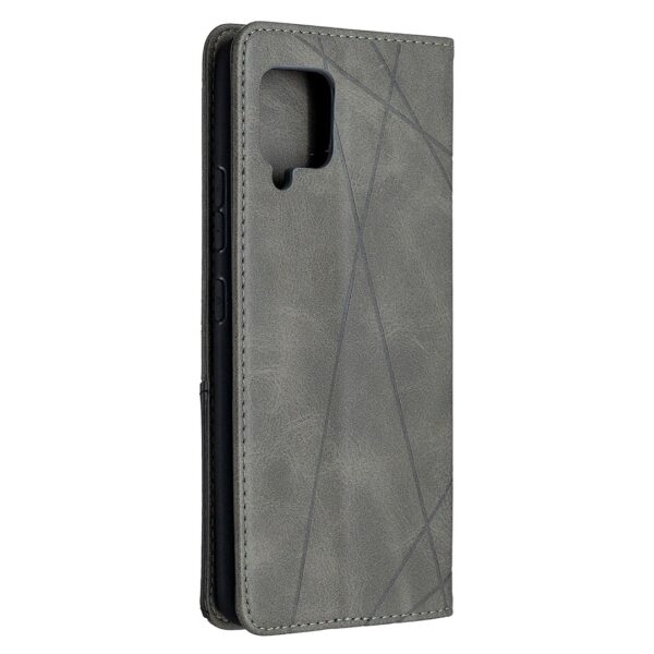 Θήκη Samsung Galaxy A42 Βιβλίο Γκρι Rhombus Texture Horizontal Flip Magnetic Case Grey