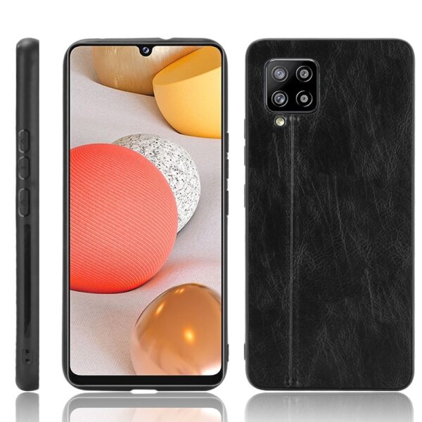 Θήκη Samsung Galaxy A42 Μαύρη Shockproof Sewing Cow Pattern Skin PC + PU + TPU Case Black