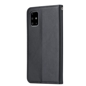 Θήκη Samsung Galaxy M51 Βιβλίο Μαύρο Knead Skin Texture Horizontal Flip Case Black