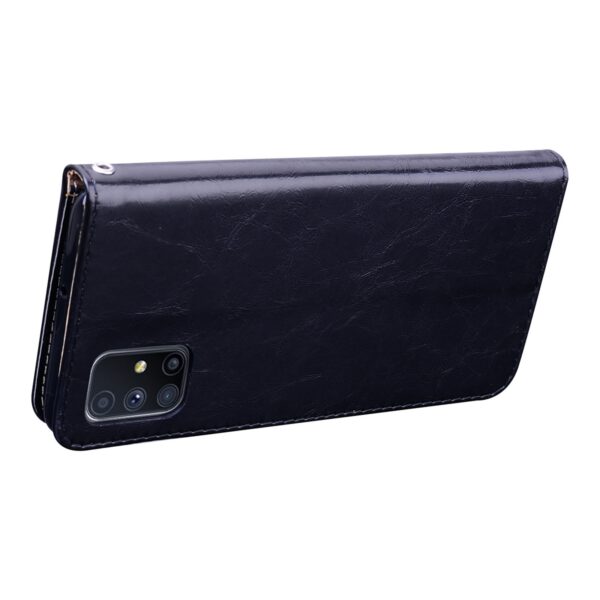 Θήκη Samsung Galaxy M51 Βιβλίο Μαύρο Business Style Oil Wax Texture Horizontal Flip Case Black