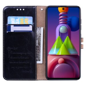 Θήκη Samsung Galaxy M51 Βιβλίο Μαύρο Business Style Oil Wax Texture Horizontal Flip Case Black