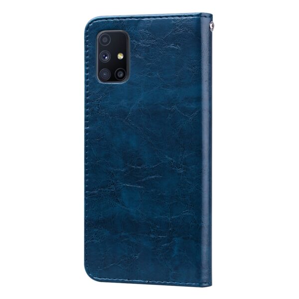 Θήκη Samsung Galaxy M51 Βιβλίο Μπλε Business Style Oil Wax Texture Horizontal Flip Case Blue