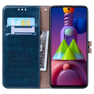 Θήκη Samsung Galaxy M51 Βιβλίο Μπλε Business Style Oil Wax Texture Horizontal Flip Case Blue