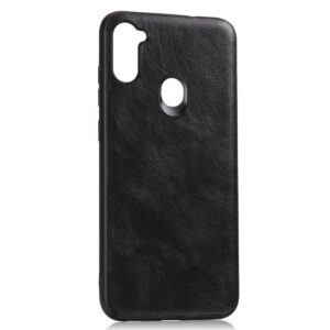 Θήκη Samsung Galaxy M11 / A11 Μαύρη Crazy Horse Textured Calfskin PU+PC+TPU Case Black
