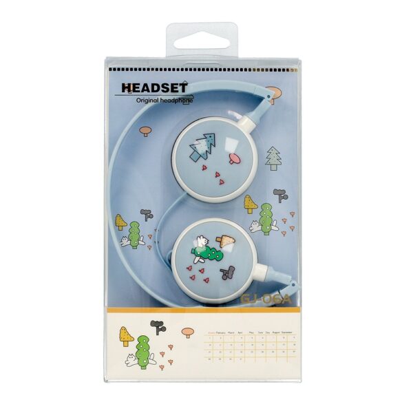 Ακουστικά Με Μικρόφωνο Γατάκι Headset GJBY GJ-06A Μπλε