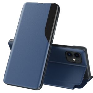 Θήκη iPhone 12 mini Βιβλίο Μπλε Side Display Magnetic Shockproof Horizontal Flip Case with Holder Blue