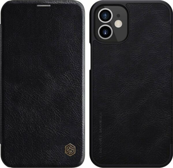 Θήκη iPhone 12 / 12 Pro Βιβλίο Μαύρο NILLKIN QIN Series Crazy Horse Texture Horizontal Flip Leather Case with Card Slot Black Θήκη iPhone 12 / 12 Pro Βιβλίο Μαύρο NILLKIN QIN Series Crazy Horse Texture Horizontal Flip Leather Case with Card Slot Black