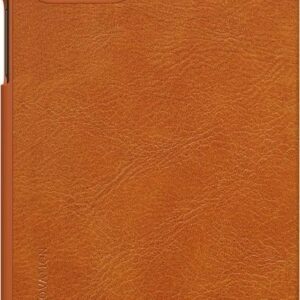 Θήκη iPhone 12 / 12 Pro Βιβλίο Καφέ NILLKIN QIN Series Crazy Horse Texture Horizontal Flip Leather Case with Card Slot Brown
