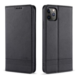 Θήκη iPhone 12 Pro Max Βιβλίο Μαύρο AZNS Magnetic Calf Texture Horizontal Flip Case Black