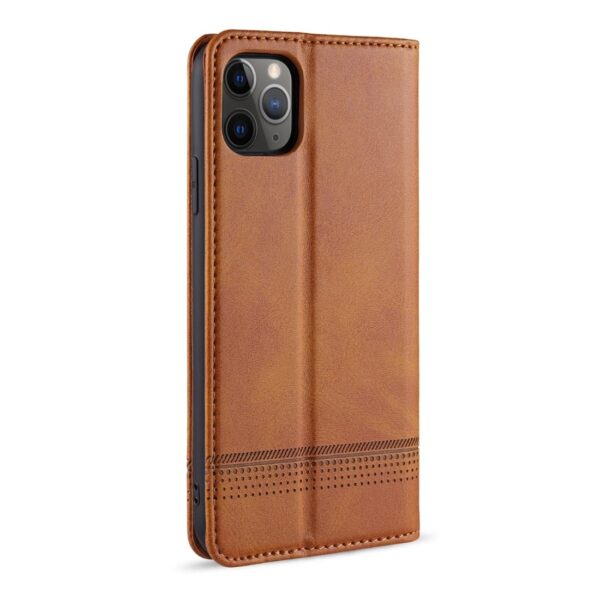 Θήκη iPhone 12 Pro Max Βιβλίο Καφέ AZNS Magnetic Calf Texture Horizontal Flip Case Brown