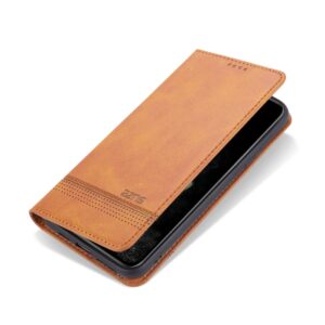 Θήκη iPhone 12 Pro Max Βιβλίο Καφέ AZNS Magnetic Calf Texture Horizontal Flip Case Brown