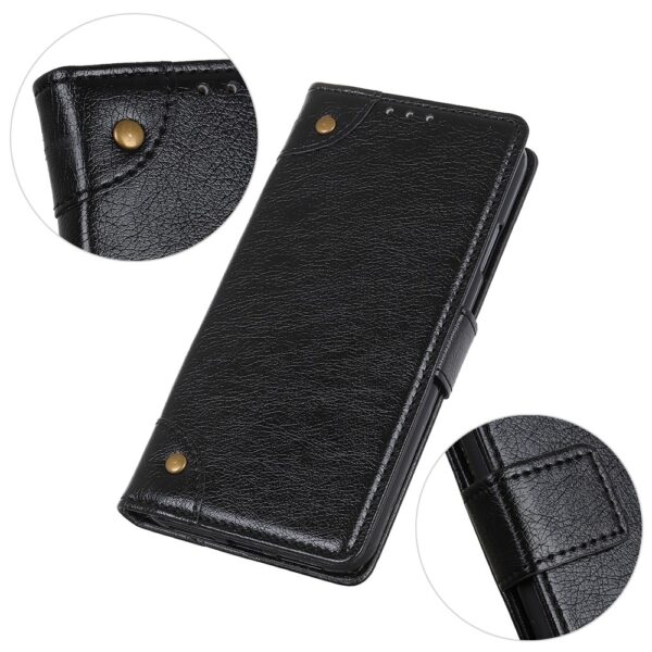 Θήκη iPhone 12 mini Βιβλίο Μαύρο Copper Buckle Nappa Texture Horizontal Flip Case Black