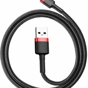 Baseus Καλώδιο Type-C Braided USB 2.0 Cable USB-C male - USB-A male Μαύρο 2m (CATKLF-C91)