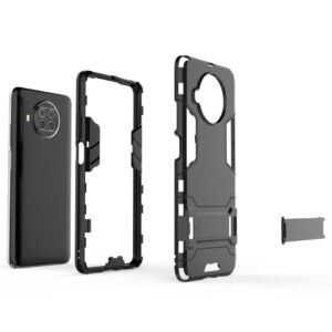 Σκληρή Θήκη Xiaomi Mi 10T Lite Μαύρη PC + TPU Shockproof Protective Case with Holder Black