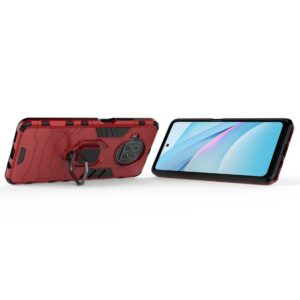 Σκληρή Θήκη Xiaomi Mi 10T Lite Κόκκινη Με Σταντ Shockproof PC + TPU Protective Case with Magnetic Ring Holder Red