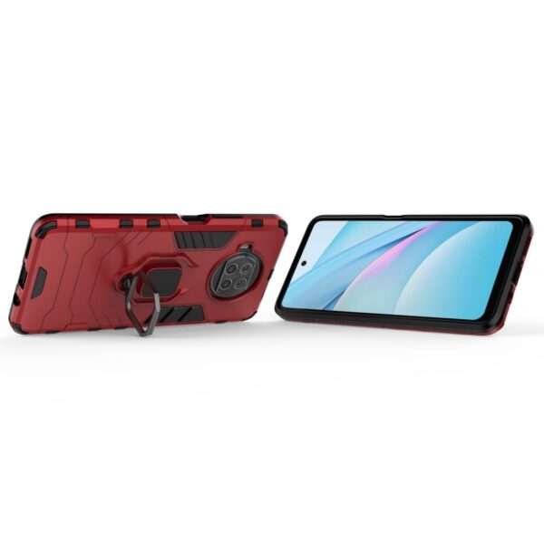 Σκληρή Θήκη Xiaomi Mi 10T Lite Κόκκινη Με Σταντ Shockproof PC + TPU Protective Case with Magnetic Ring Holder Red