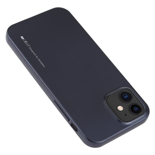 Θήκη iPhone 12 mini Σιλικόνης Μαύρη Goospery iJelly Silicone Case Black
