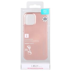 Θήκη iPhone 12 mini Σιλικόνης Ροζ - Χρυσή Goospery iJelly Silicone Case Rose - Gold