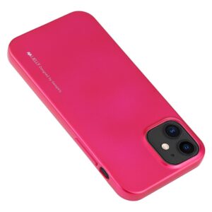 Θήκη iPhone 12 mini Σιλικόνης Φούξια Goospery iJelly Silicone Case Hot Pink