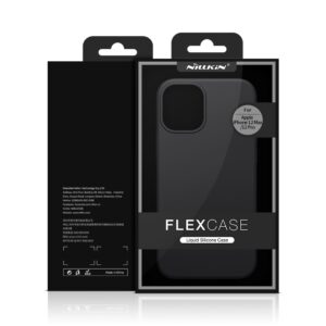 Θήκη iPhone 12 Pro Max Σιλικόνης Μαύρη NILLKIN Flex Pure Series Solid Color Liquid Silicone Dropproof Protective Case Black