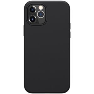 Θήκη iPhone 12 Pro Max Σιλικόνης Μαύρη NILLKIN Flex Pure Series Solid Color Liquid Silicone Dropproof Protective Case Black