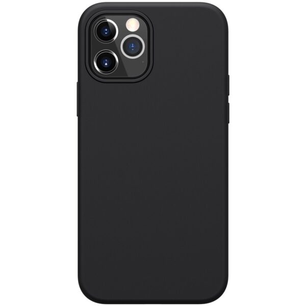 Θήκη iPhone 12 Pro Max Σιλικόνης Μαύρη NILLKIN Flex Pure Series Solid Color Liquid Silicone Dropproof Protective Case Black