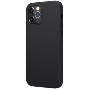 Θήκη iPhone 12 Pro Max Σιλικόνης Μαύρη NILLKIN Flex Pure Series Solid Color Liquid Silicone Dropproof Protective Case Black
