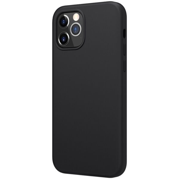 Θήκη iPhone 12 Pro Max Σιλικόνης Μαύρη NILLKIN Flex Pure Series Solid Color Liquid Silicone Dropproof Protective Case Black