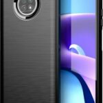 Θήκη Xiaomi Redmi Note 9T Σιλικόνης Μαύρη Brushed Carbon Fiber Silicone Case Black