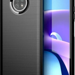 Θήκη Xiaomi Redmi Note 9T Σιλικόνης Μαύρη Brushed Carbon Fiber Silicone Case Black