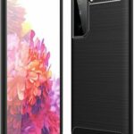 Θήκη Samsung Galaxy S21 5G Σιλικόνης Μαύρη Brushed Carbon Fiber Silicone Case Black