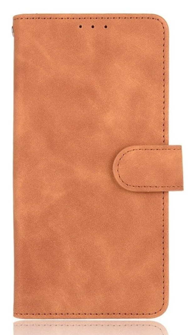 Tel1 TCL 20Y / Alcatel 1S 2021 Solid Color Skin Feel Magnetic Θήκη Βιβλίο - Brown