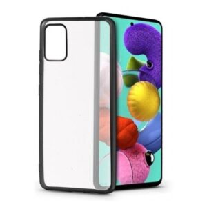 Forcell Samsung Galaxy A51 4G Θήκη με Πλαίσιο Σιλικόνης Διάφανη - Black