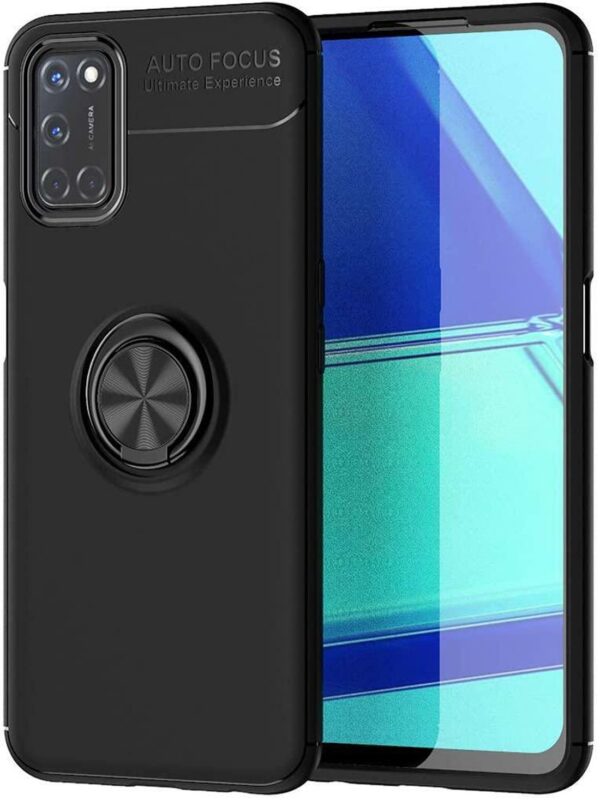 Forcell Samsung Galaxy A72 4G / A72 5G Metal Ring Holder 360 Degree Rotating Θήκη Σιλικόνης - Black Forcell Samsung Galaxy A72 4G / A72 5G Metal Ring Holder 360 Degree Rotating Θήκη Σιλικόνης - Black