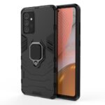Samsung Galaxy A72 4G / A72 5G Σκληρή Θήκη Μαύρη Με Σταντ Shockproof PC + TPU Protective Case with Magnetic Ring Holder Black