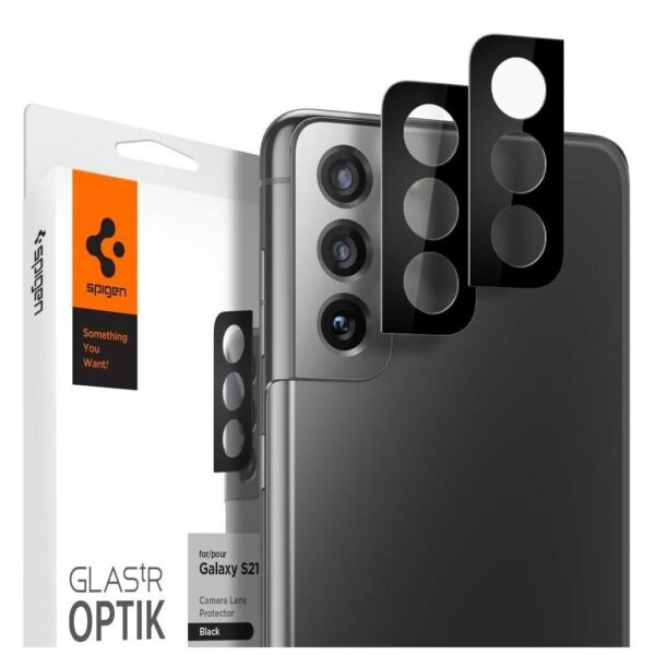 Samsung Galaxy S21 Plus 5G SPIGEN GLAS.tR Optik 2PCS Camera Lens Protector Black Τζάμι Προστασίας Πίσω Κάμερας AGL02734