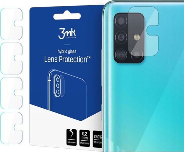 Samsung Galaxy A71 3MK Flexible Glass Lens Protector 4-Pack Τζάμι Προστασίας Πίσω Κάμερας