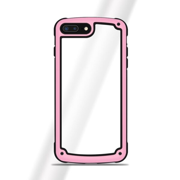 Θήκη iPhone SE 2022 / SE 2020 / 8 / 7 Ροζ Solid Frame PC with TPU Bumper Protective Case Pink