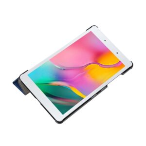 Θήκη Samsung Galaxy Tab A 8.0'' 2019 Μαύρη 3-folding Skin Texture Horizontal Flip TPU + PU Case with Holder Black