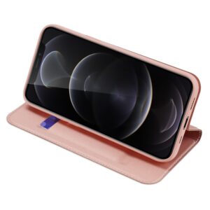 Θήκη iPhone 12 / 12 Pro Βιβλίο Ροζ - Χρυσό Dux Ducis Skin Pro Book Case Rose - Gold